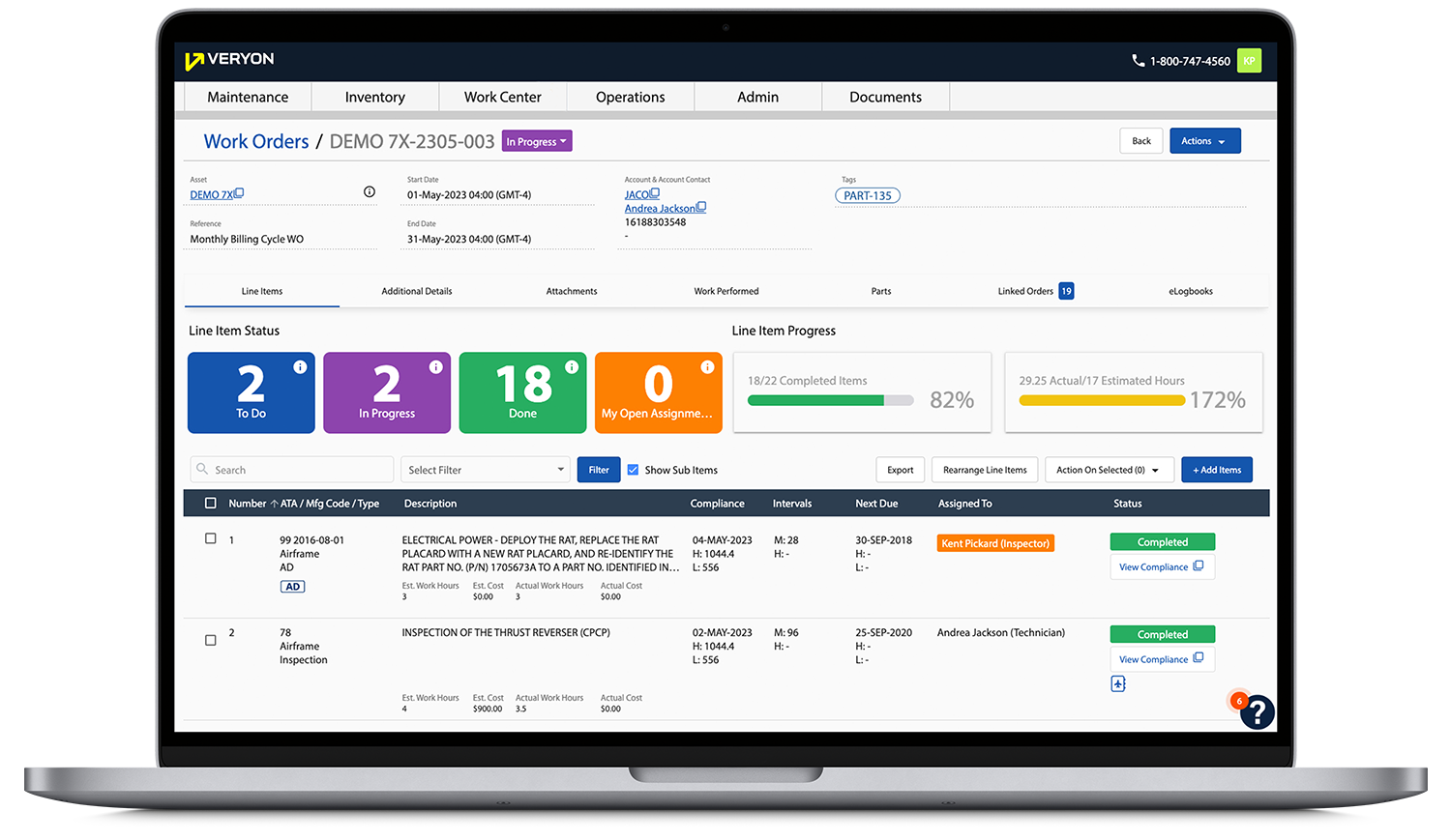 Veryon Tracking - Work Order Management