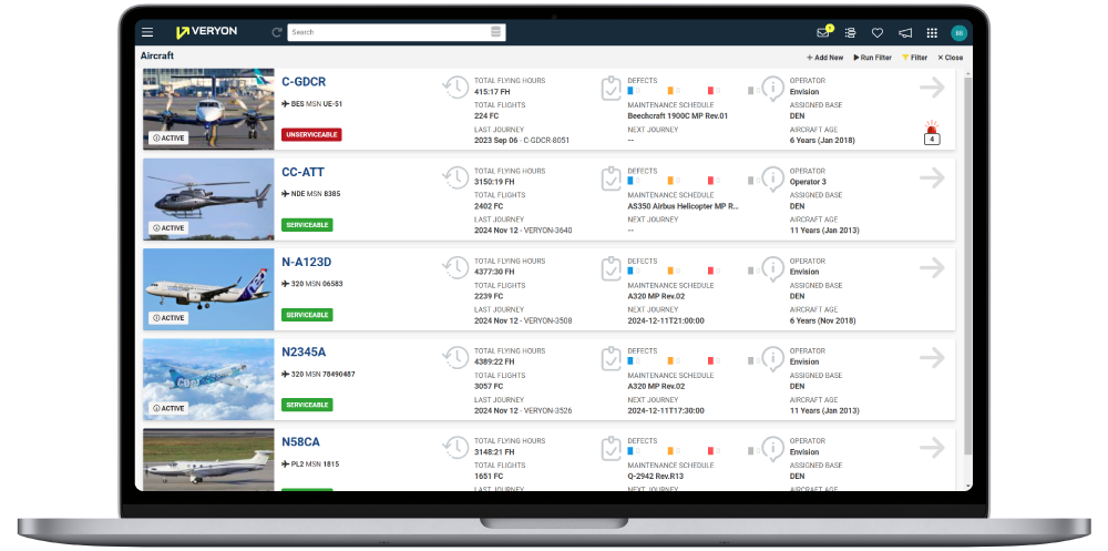 Veryon Tracking+ - Fleet Dashboard