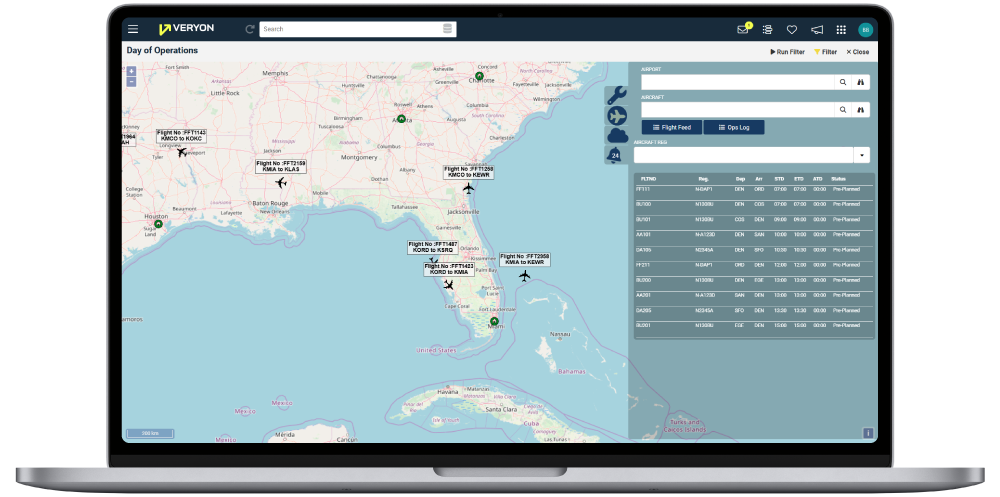 Veryon Tracking+ - Flight Operations