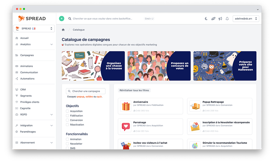 SPREAD screenshot