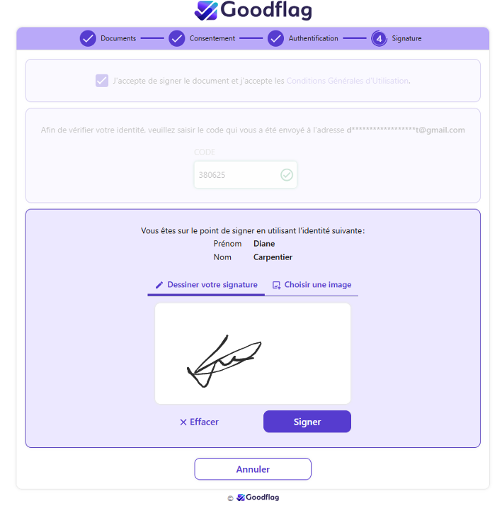 Goodflag - Signature du document en ligne