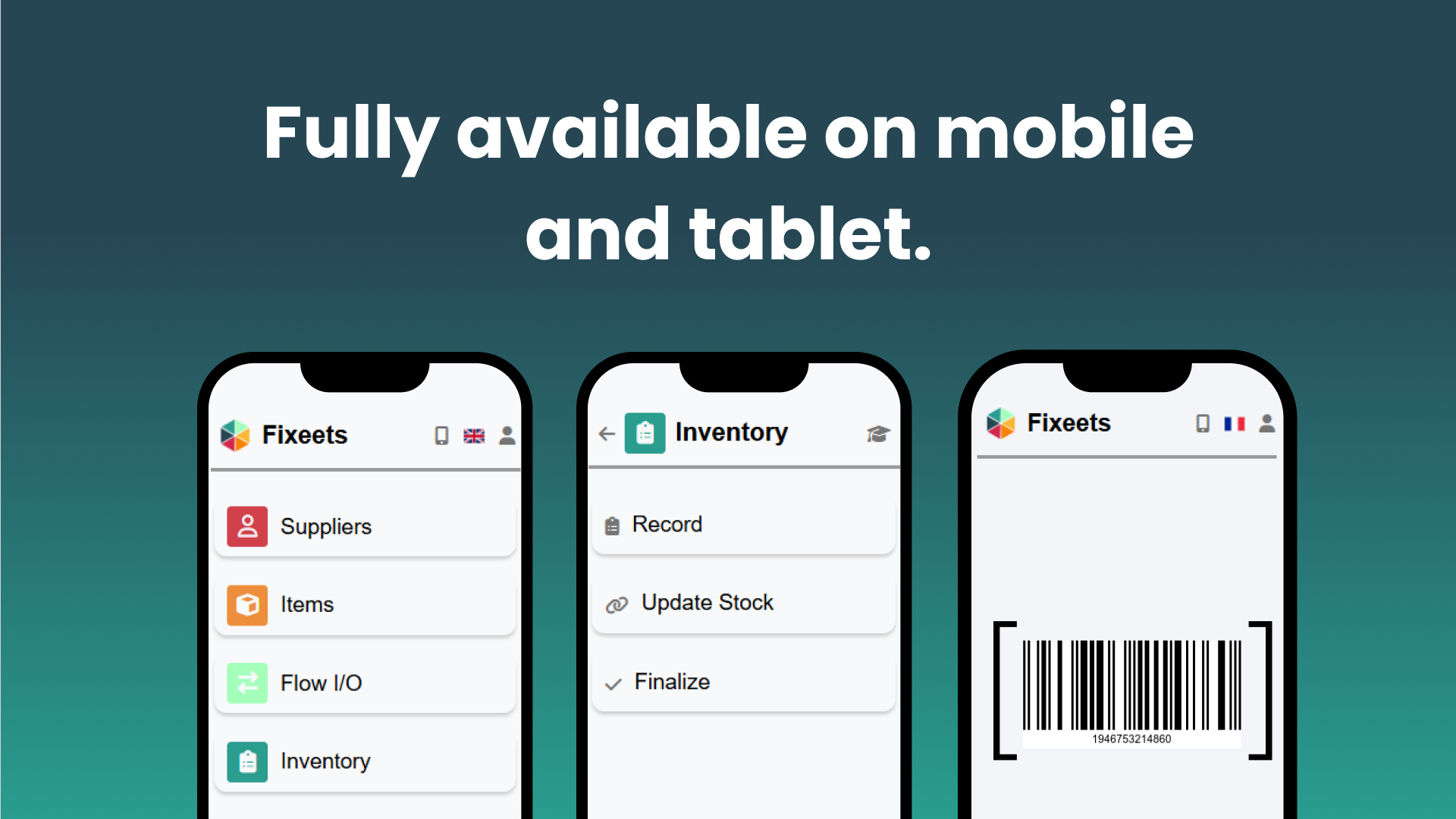 Inventory Management Sheets - Fully available on mobile and tablet.
