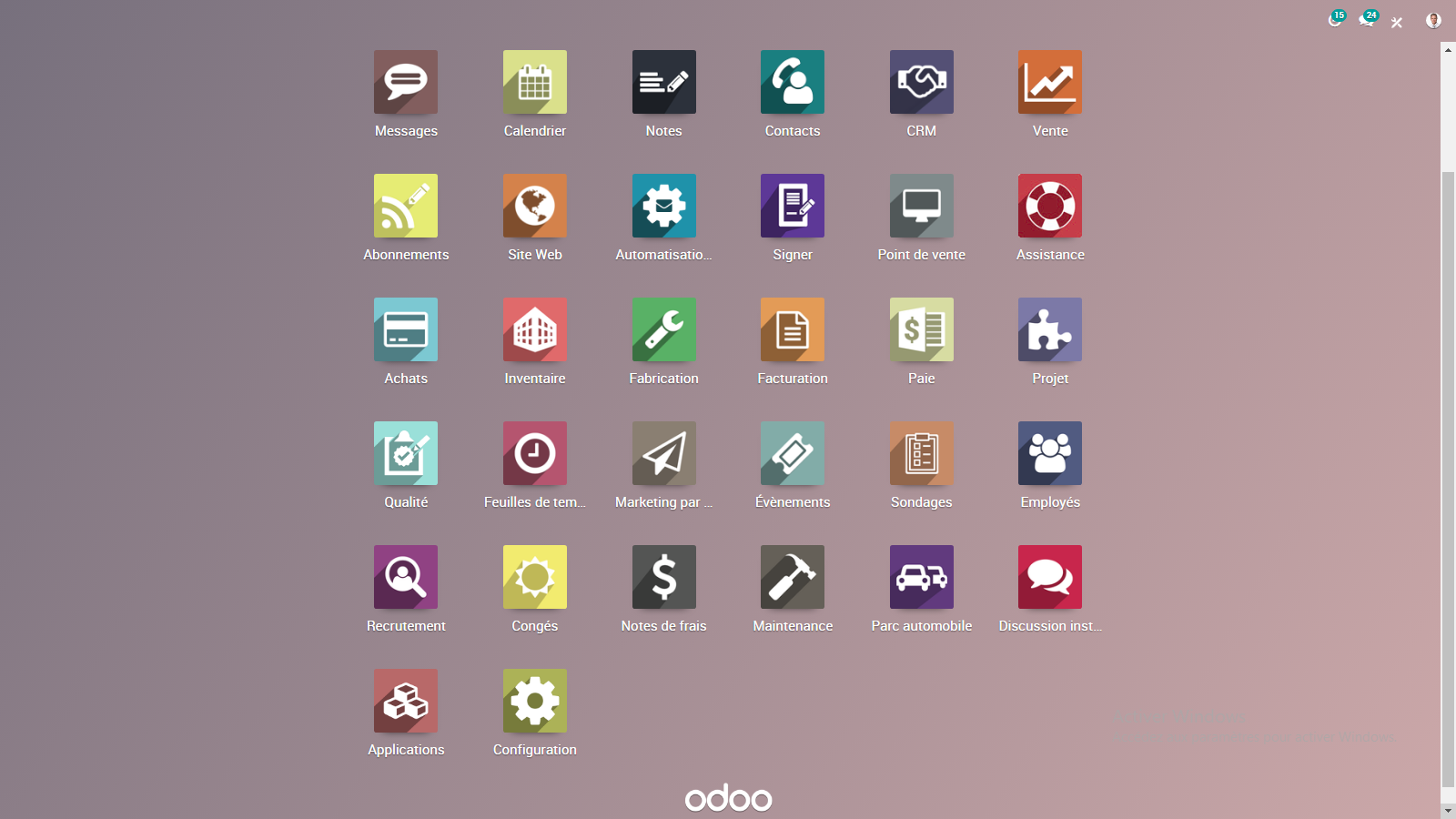 Odoo screenshot