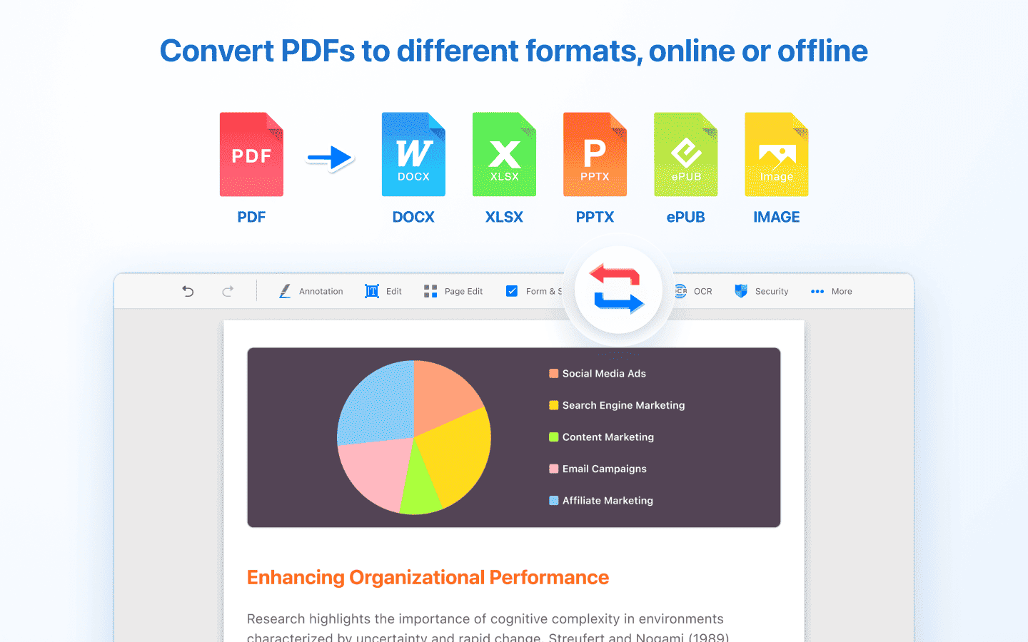 KDAN PDF Reader - Convert PDFs to different formats, online or offline