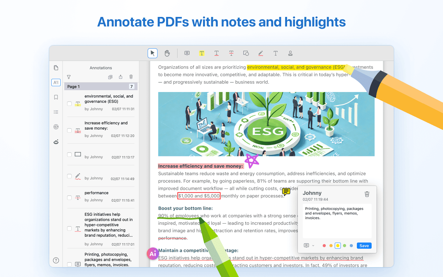 KDAN PDF Reader - Annotate PDFs with notes and highlights