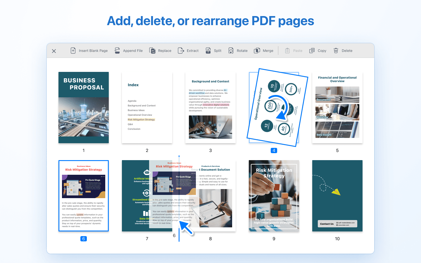 KDAN PDF Reader - Add, delete, or rearrange PDF pages