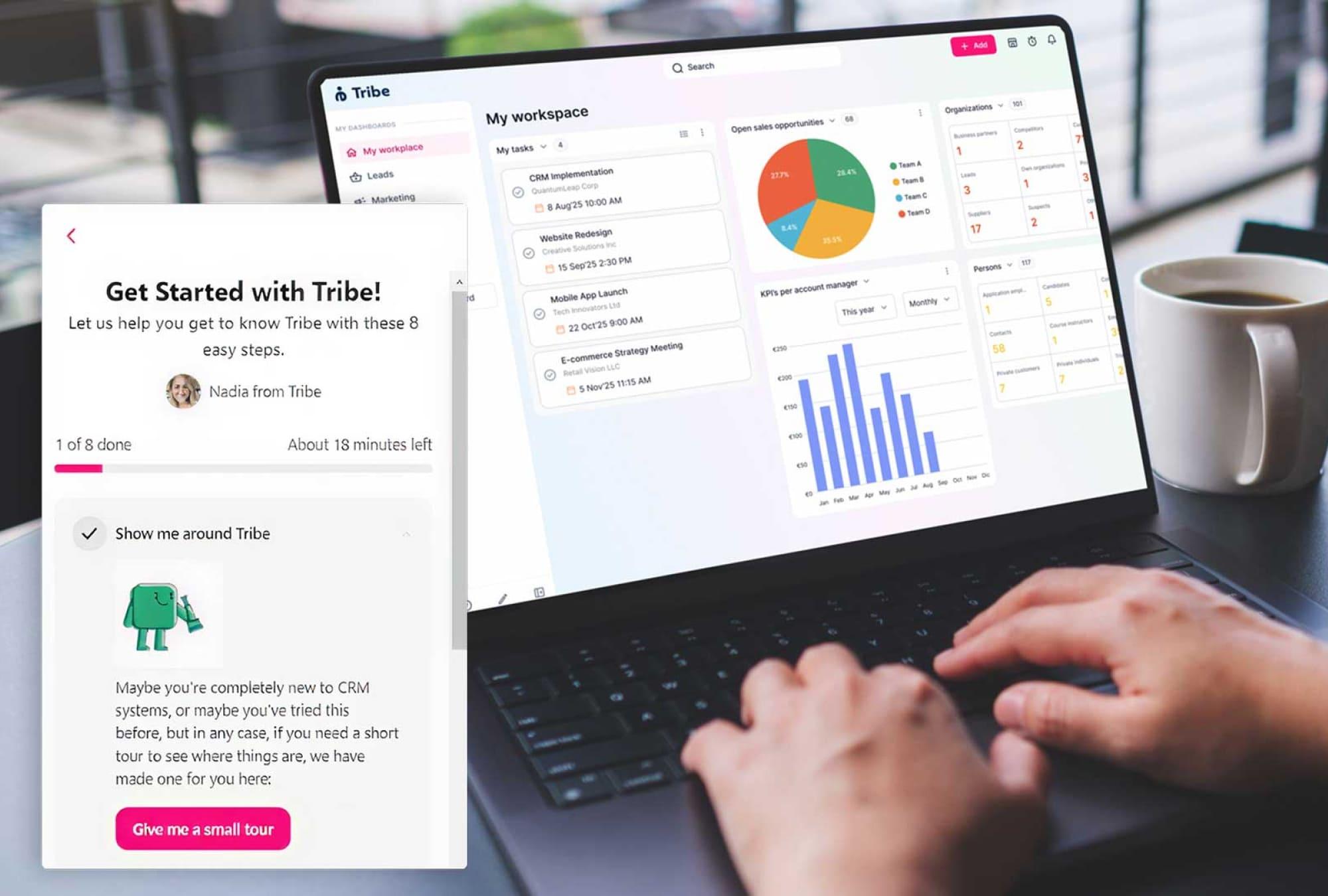 Tribe CRM - Un espace central pour piloter votre activité