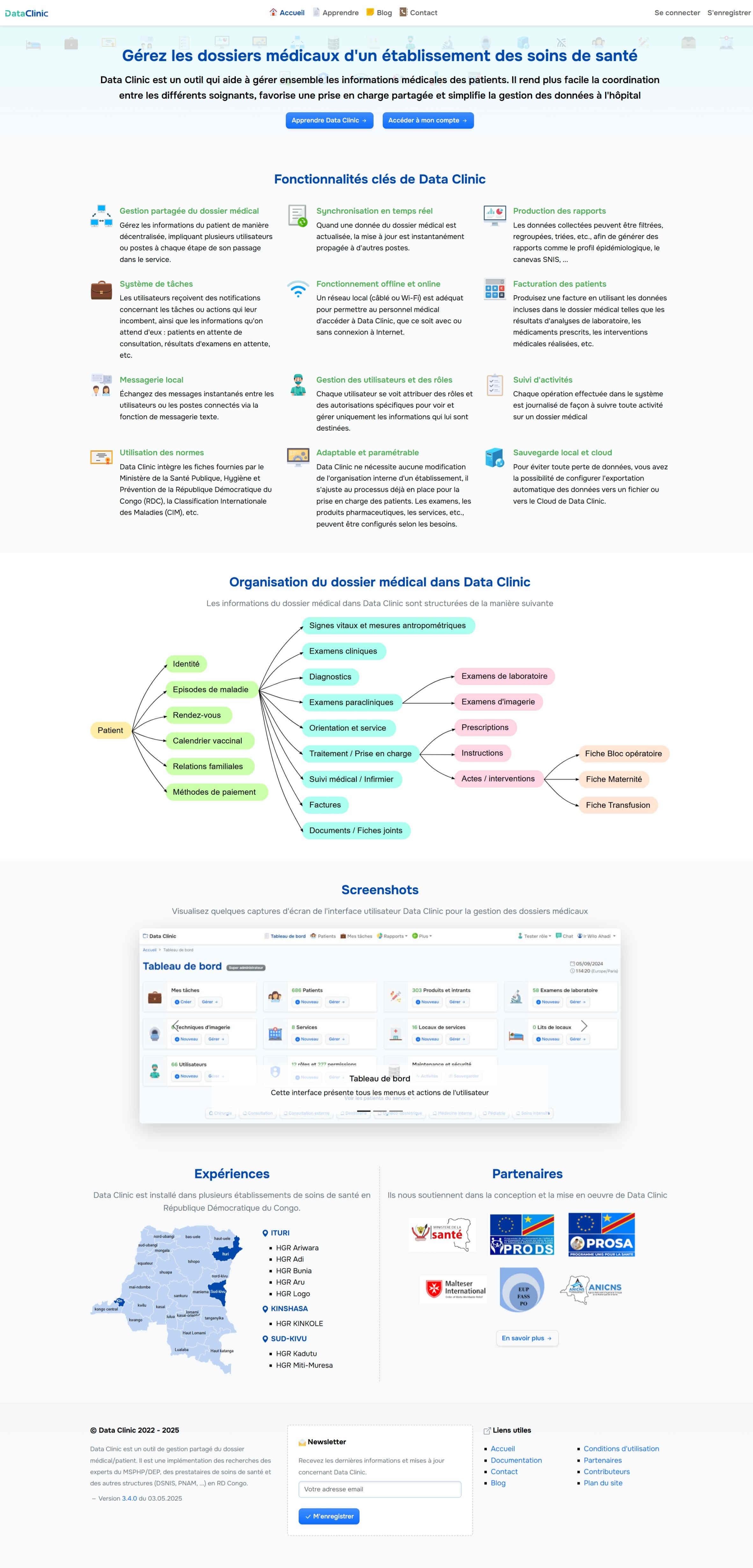 Data Clinic - Page d'accueil