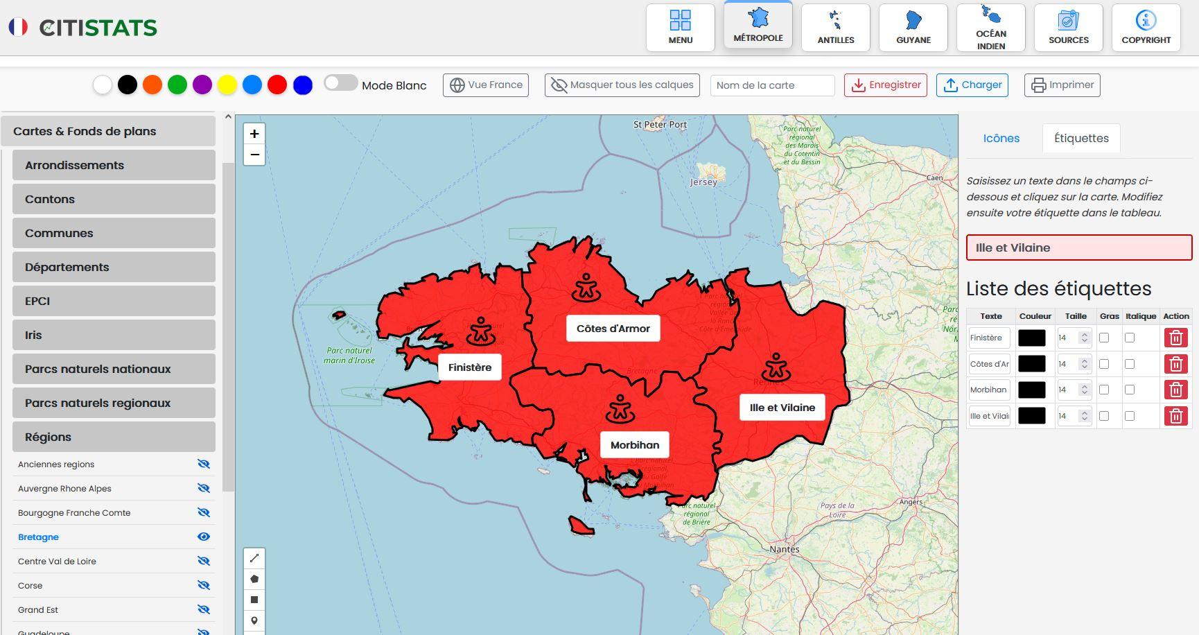 CITISTATS CARTO - Exemple d'interface 1