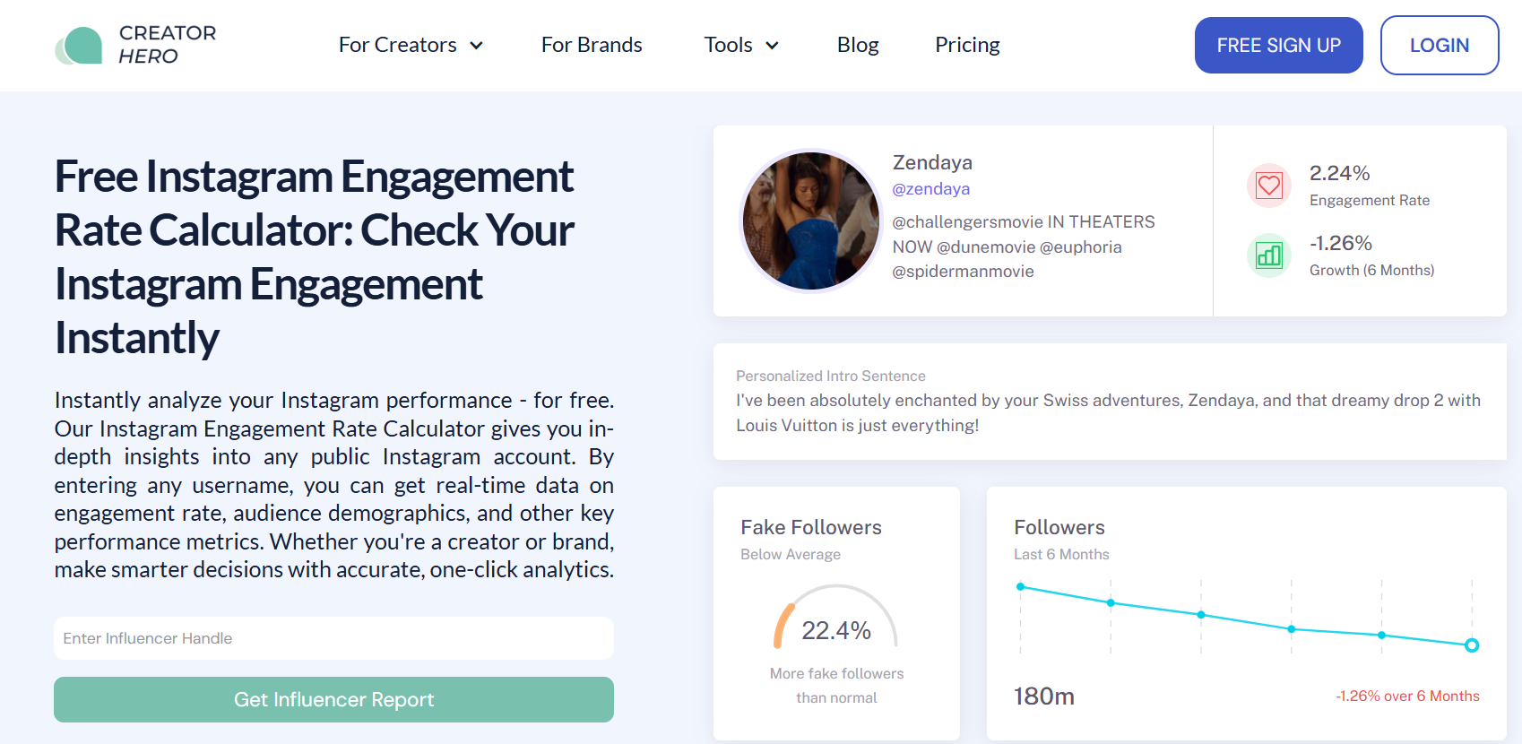 Creator Hero - Instagram Engagement Rate Calculator
