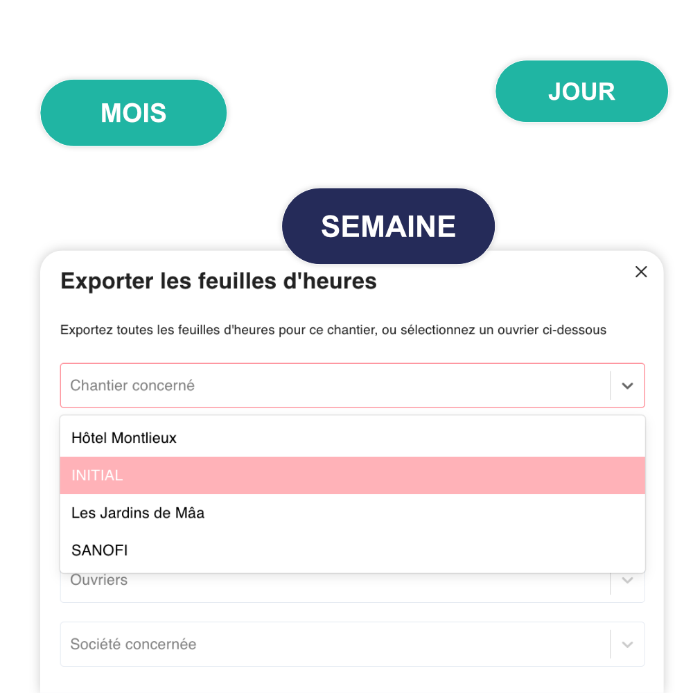 Tim Management - Export des heures de pointage