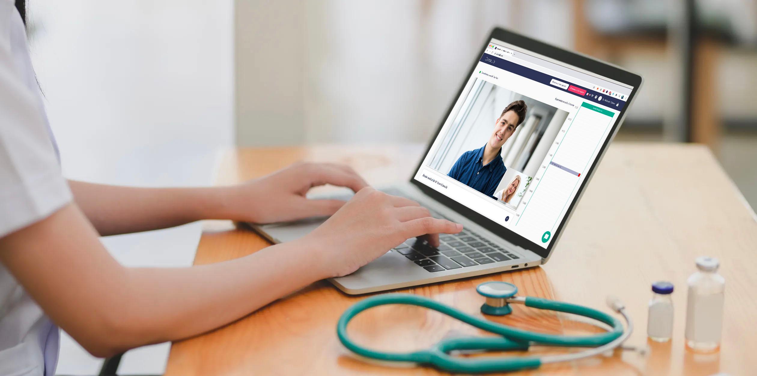 Consulib - Téléconsultation sur ordinateur portable