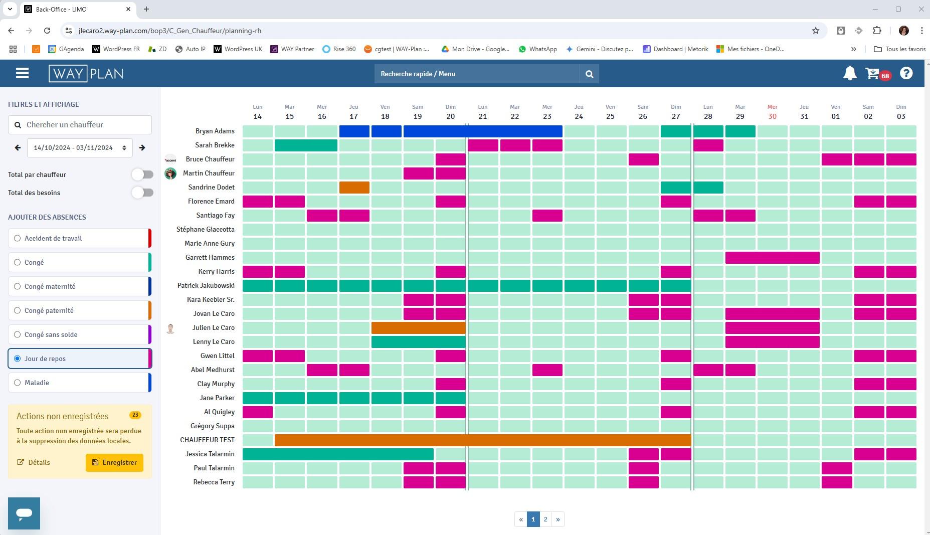 WAYNIUM - Planning de gestion des congés VisualStaff