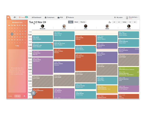 Salonkee - Smart Agenda, integrated with the salon's online booking page