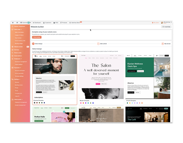 Salonkee - Salonkee's Website Builder: Different Website Templates