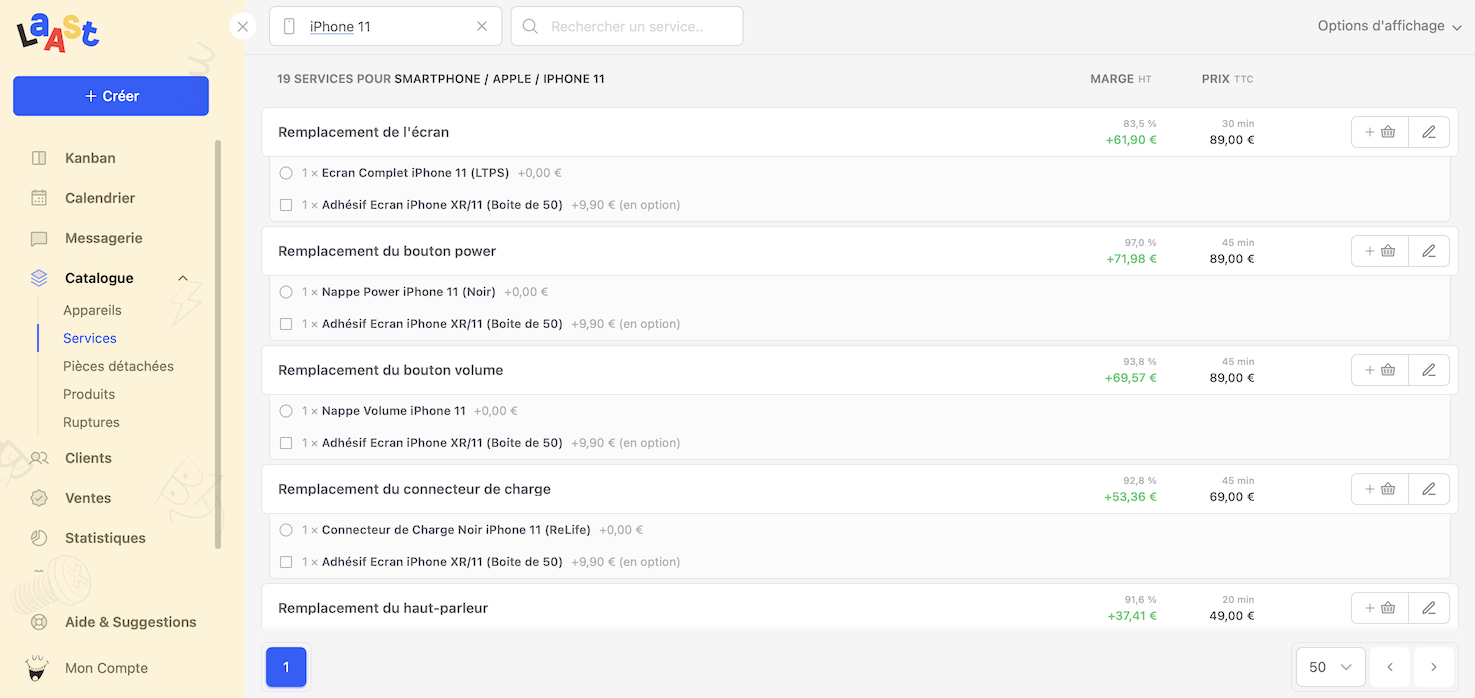 Laast.io - Le catalogue multi-couches vous permet d'organiser vos services