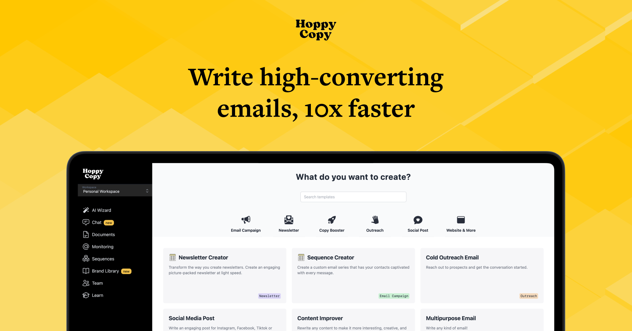 Hoppy Copy - Write high-converting emails, 10x faster.