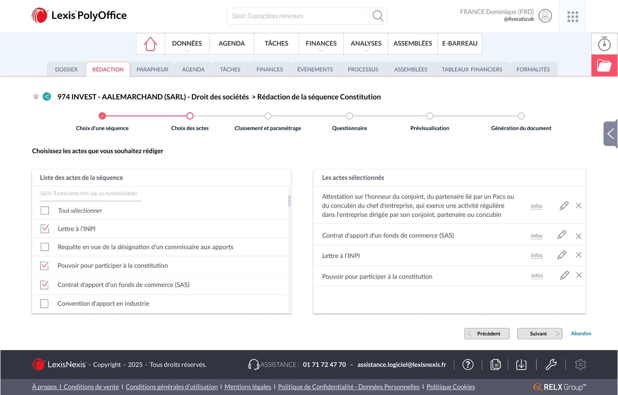 Lexis PolyOffice - Génération automatisée d'actes