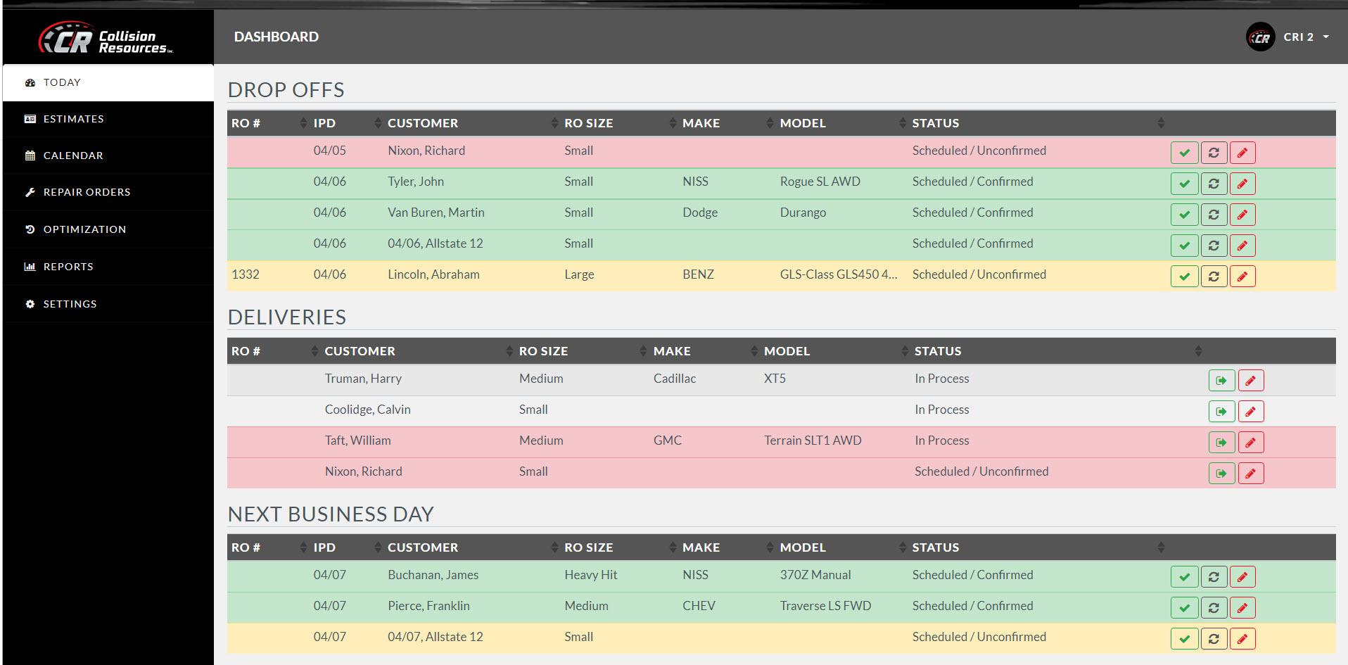 CR Auto Scheduler® –Production - Screenshot 2