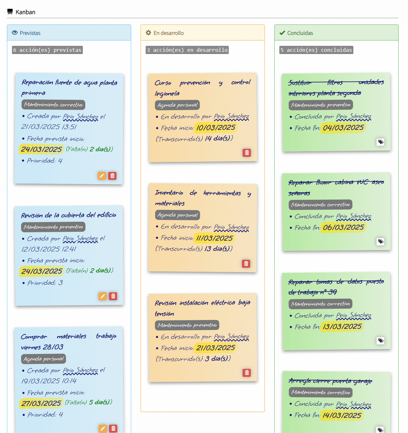 Cronogramador - Módulo Kanban