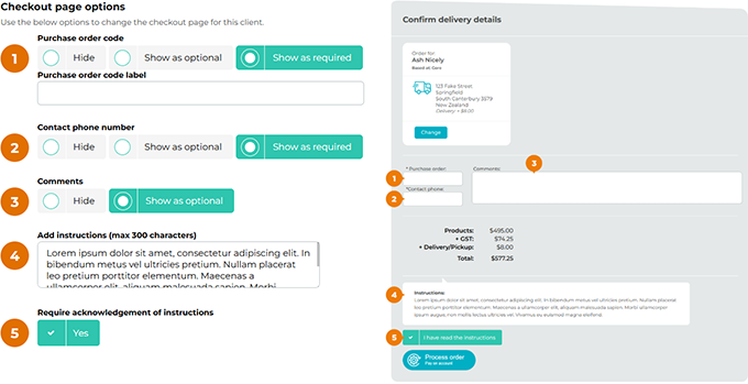 Get WorkGear - Edit company checkout interface