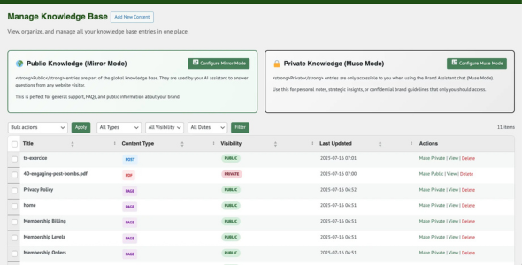 AIOHM - AIOHM Manage Knowledge Base