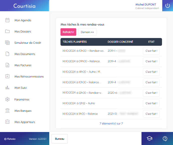 Courtisia - logiciel IOBSP
