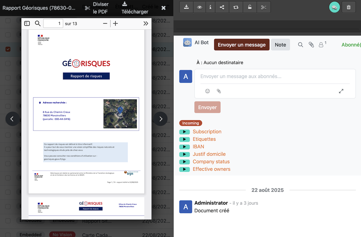 Ragindeed - Travail directement sur les documents