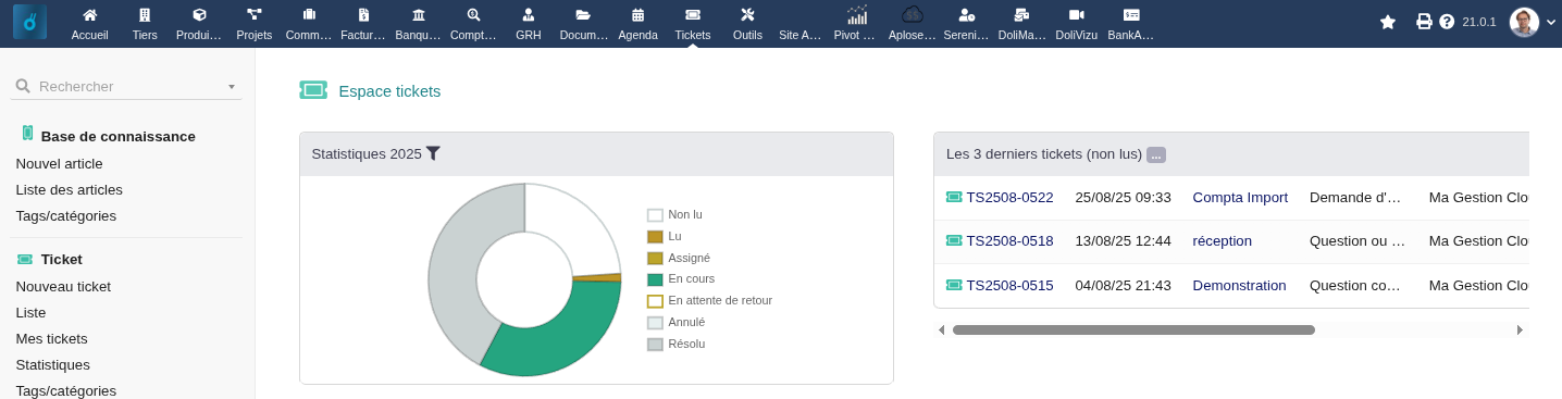 Ma Gestion Cloud - Gestion des tickets de maintenance
