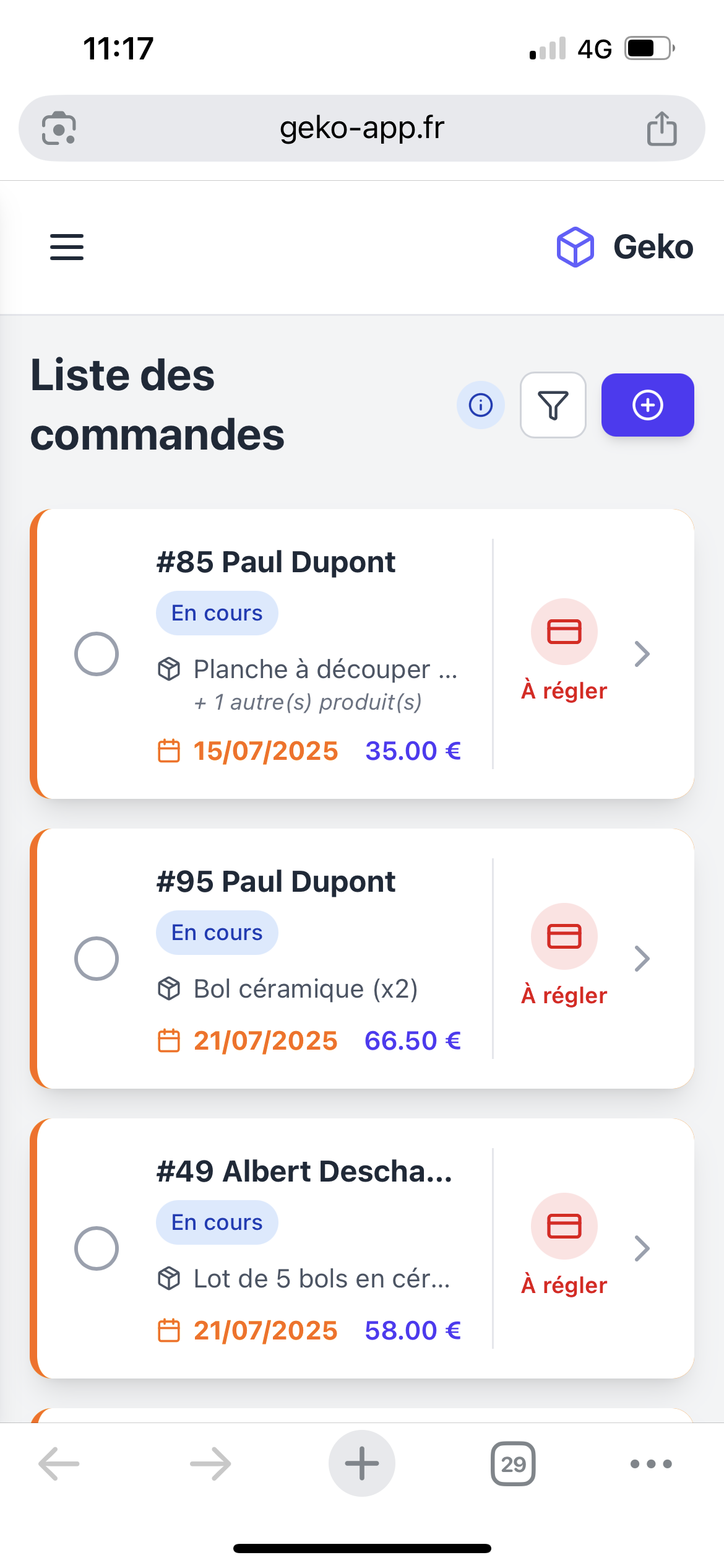 Geko App - Capture d'écran 1