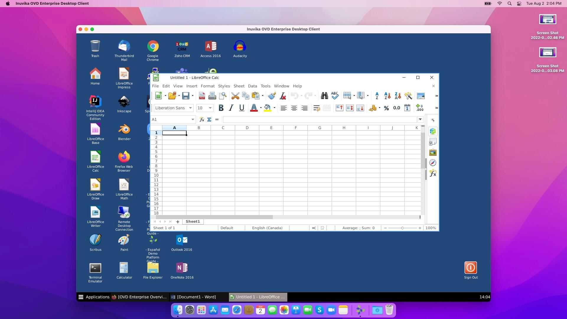 Inuvika OVD Enterprise - Windows Desktop on a Mac