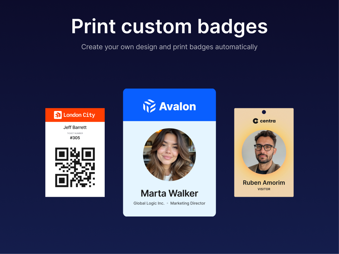 anny - Personalized visitor badges can be created automatically. The dashboard shows which people are currently in the building at any given time—important for security and compliance.
