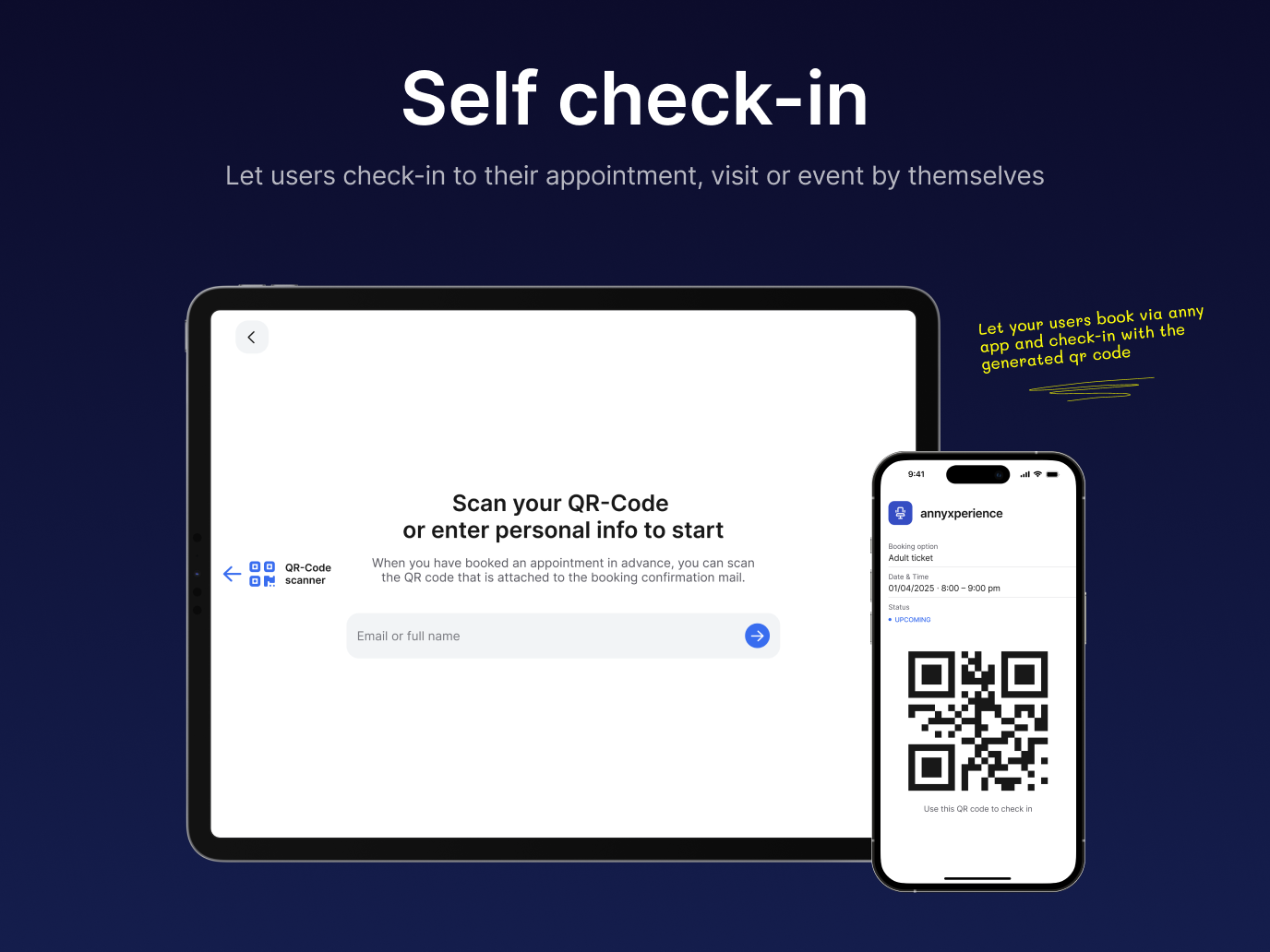 anny - Visitors can also check in themselves via a terminal.