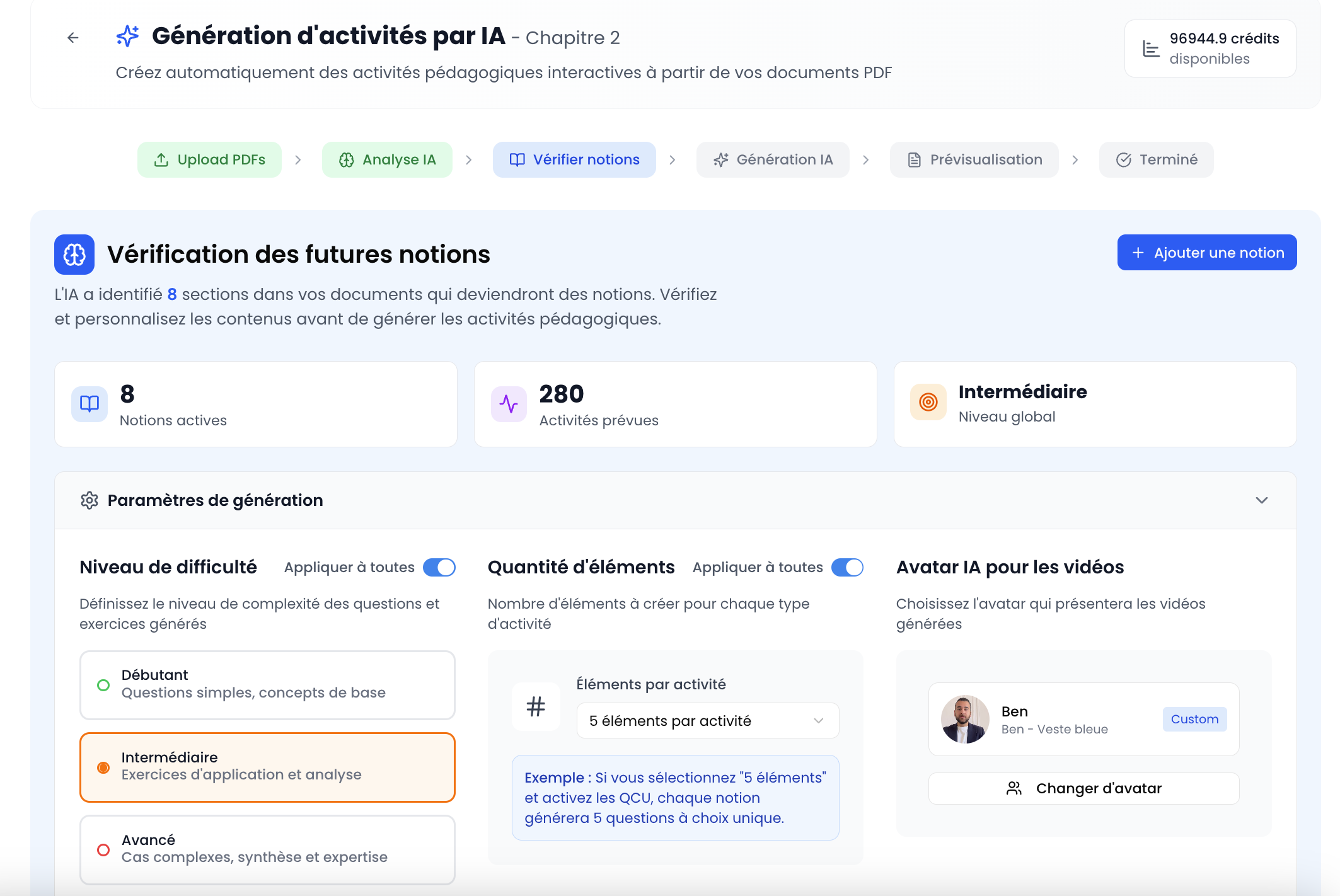 EdBuild AI - Nous identifierons les notions clés de votre document
