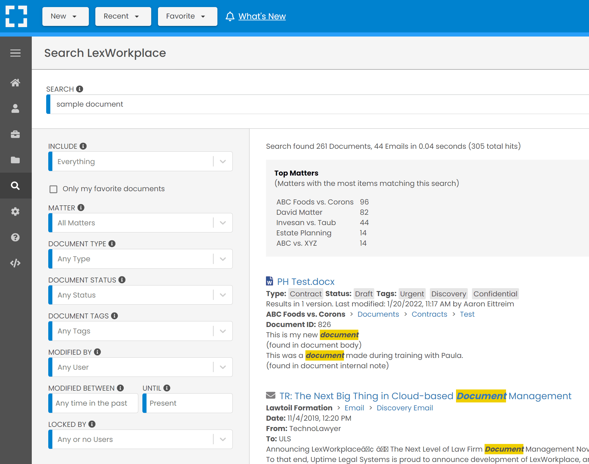 LexWorkplace - Screenshot 2