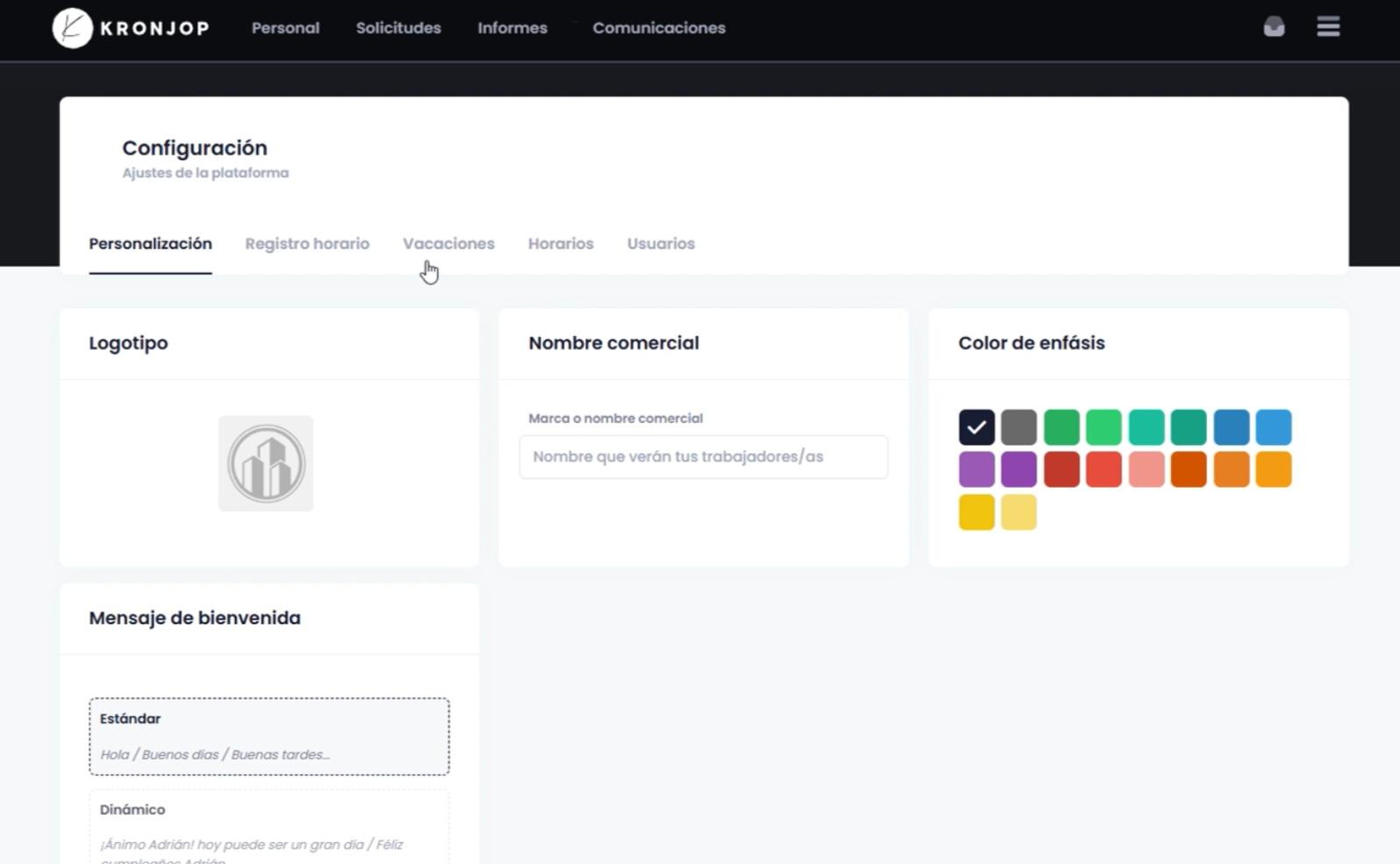 Kronjop - Kronjop - Configuración