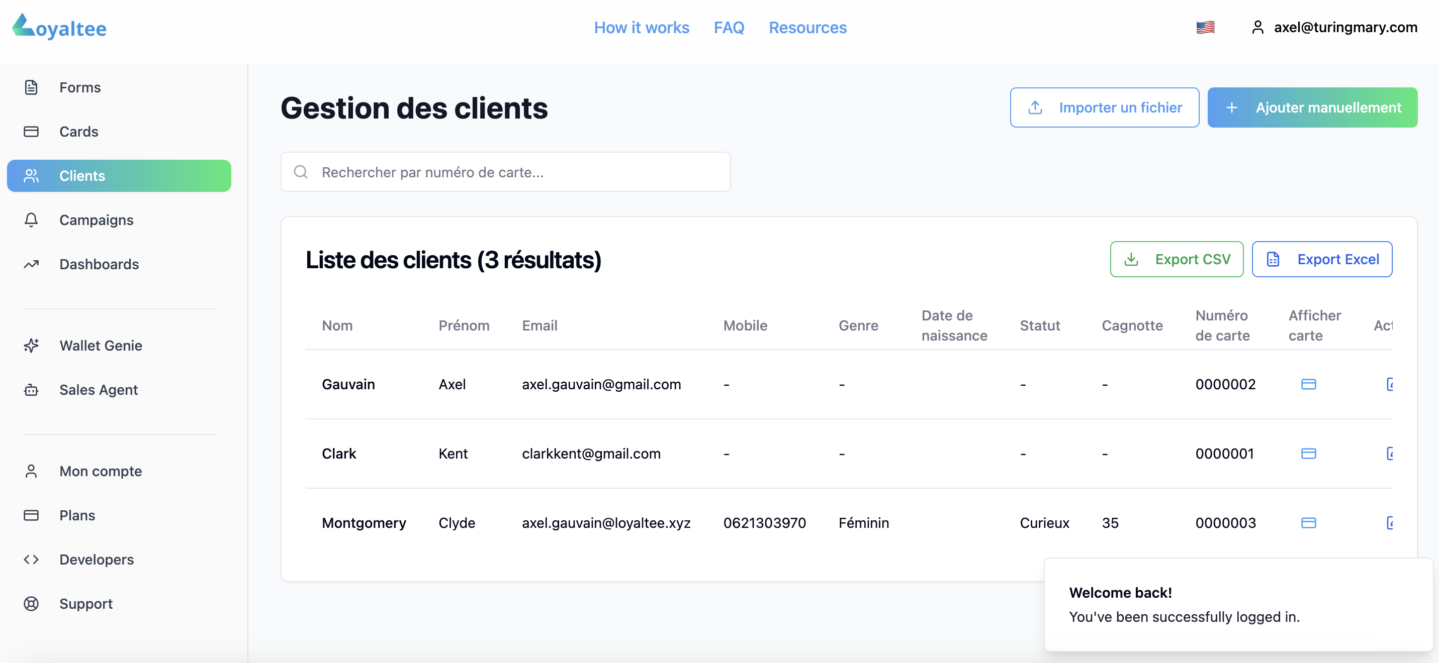 Loyaltee - Dashboard