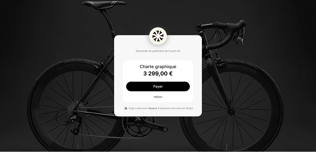 Spayce - Payment page Box exemple Cycle