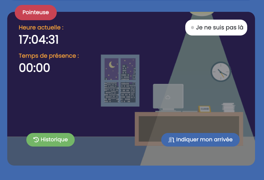 KAMMI Gestion des temps - Pointeuse virtuelle