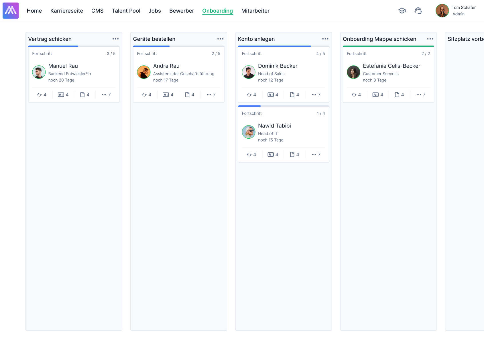 mana HR - Kanban Board