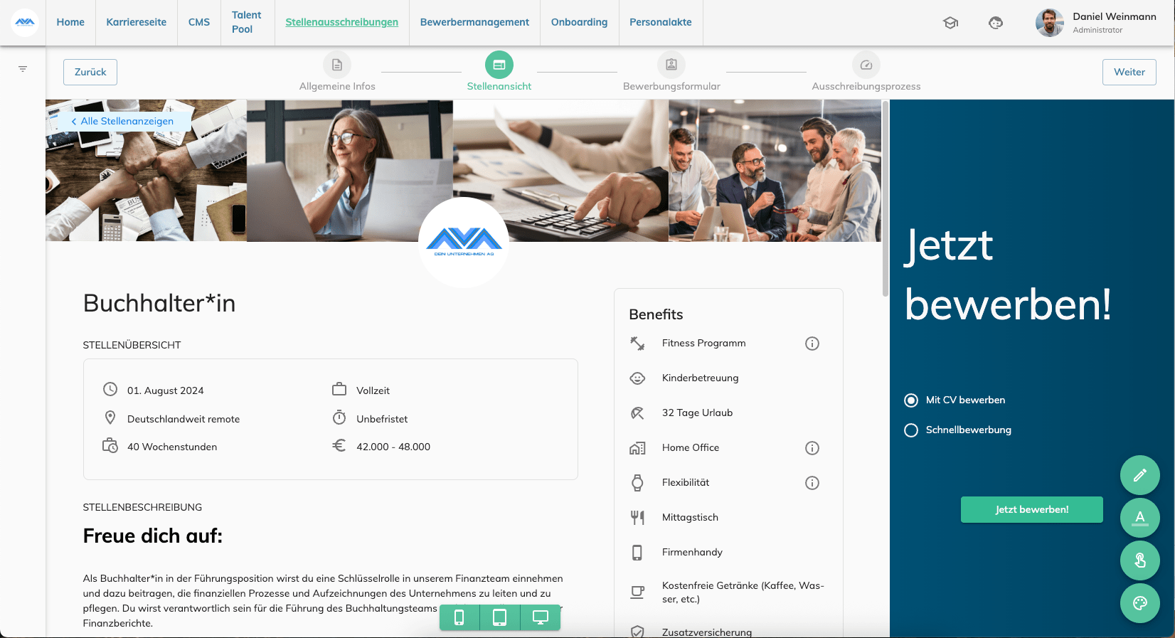 mana HR - Job posting