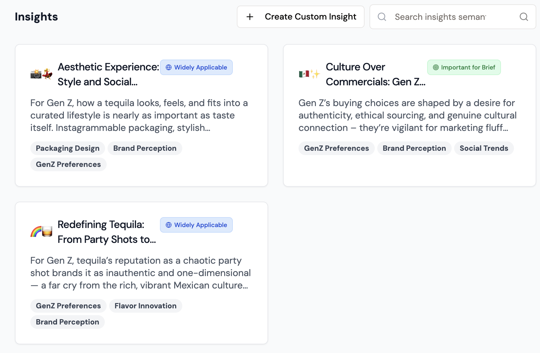 The Mirror by Quartz Labs - insights are generated in seconds, using qualitative data and guided by the research brief
