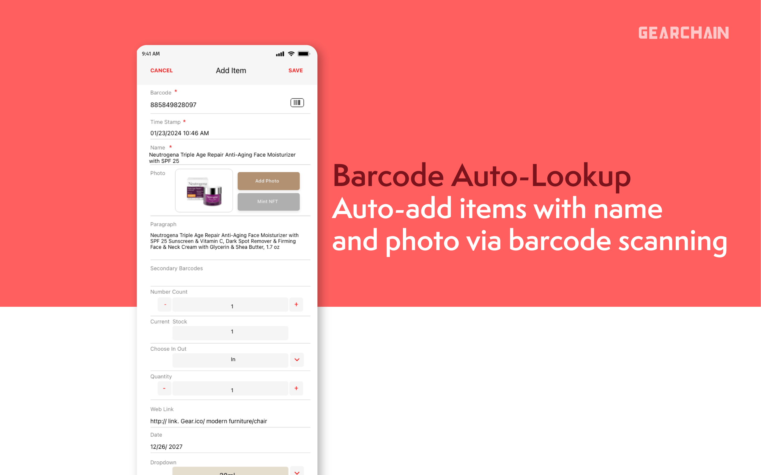 GearChain: Simple Inventory - Screenshot 5