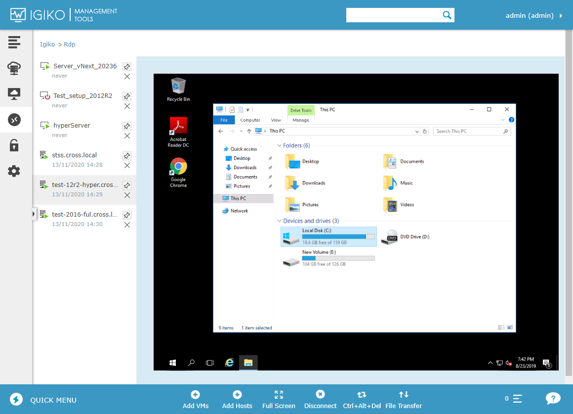 Igiko Management Tools - Web Remote Desktop