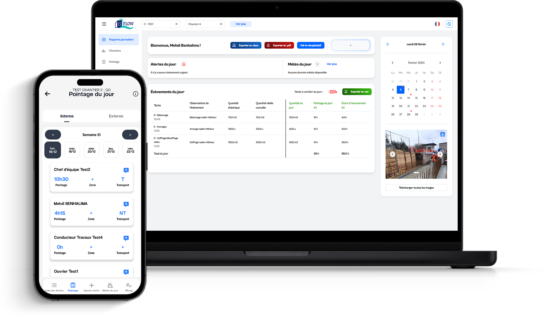 B-Flow - Version mobile & web