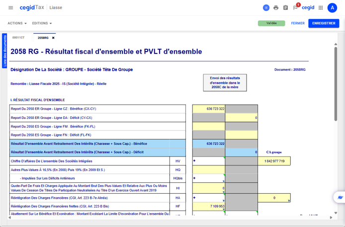 Cegid Tax Ultimate - Gestion de la liasse groupe