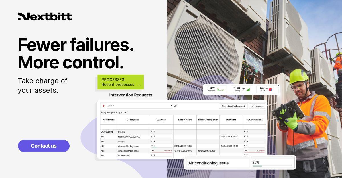 Nextbitt - CMMS – Automate maintenance and boost uptime using predictive alerts.