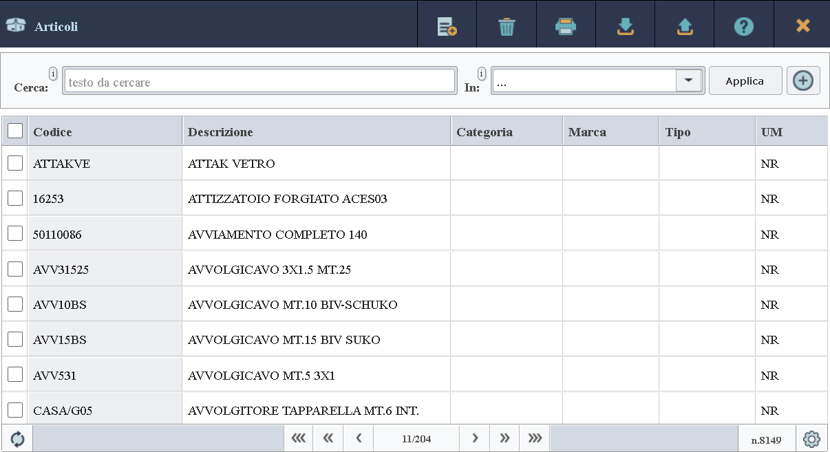 Phrometeo - Scheda Articoli