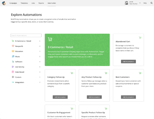 MailChimp - Automatizar e-mail con MailChimp