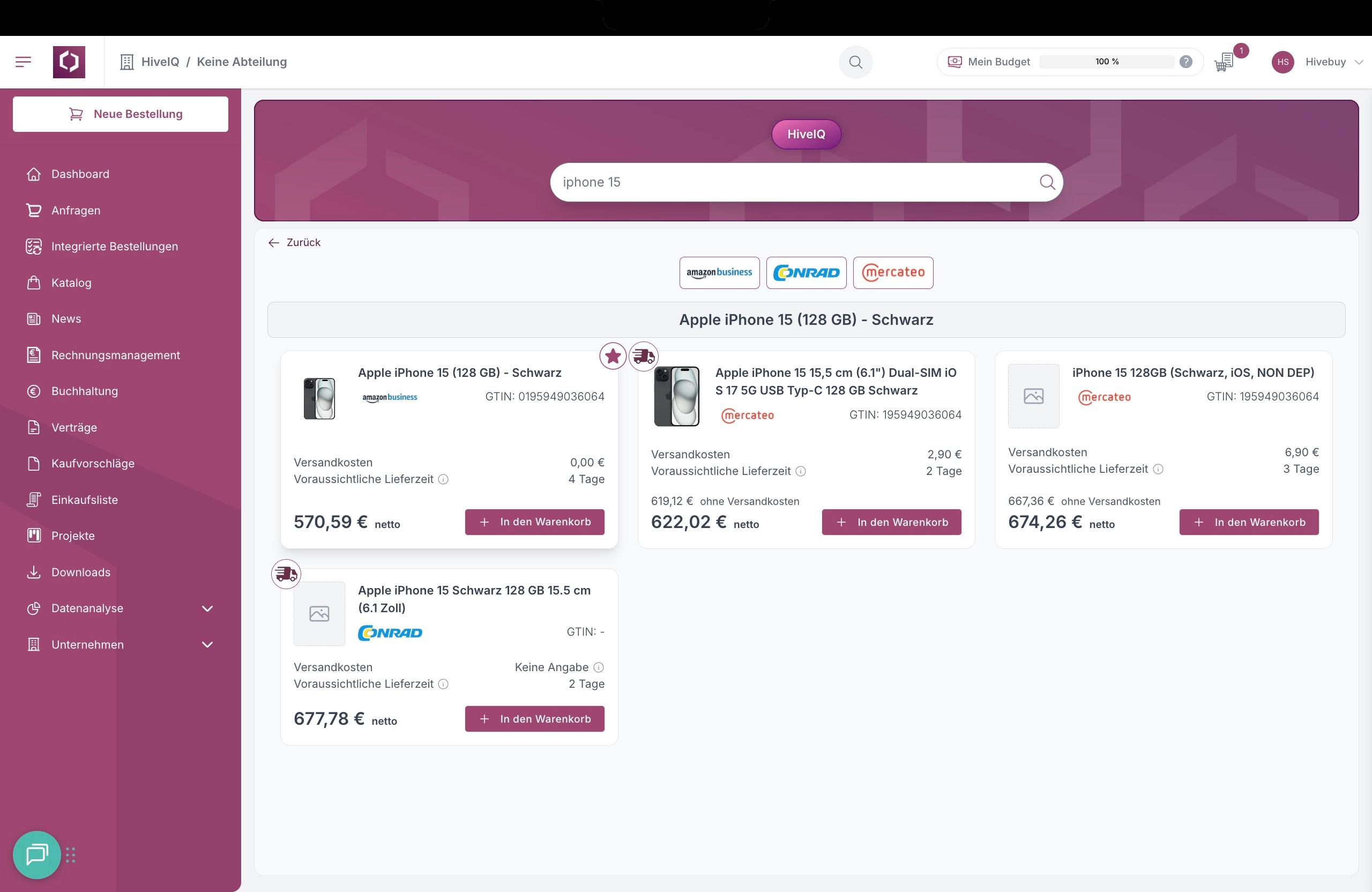 Hivebuy  - Integrated search with price comparison